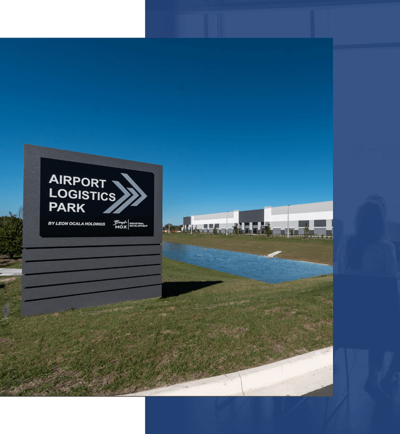 Airport Logistics Park, developed by Boyd-Mox in Ocala, across from the airport.